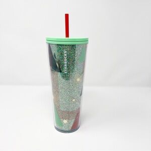 Starbucks‎ Holiday 2020 Glittery Christmas Tree 24 oz tumbler